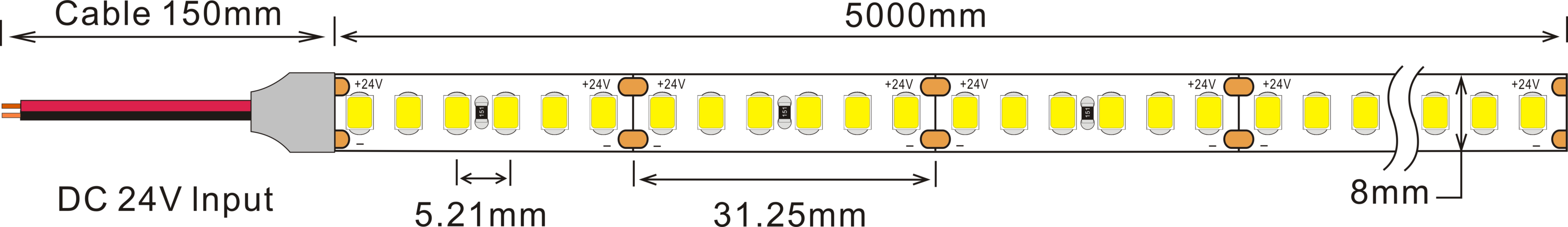 LM2835-WN192-24V-8mm