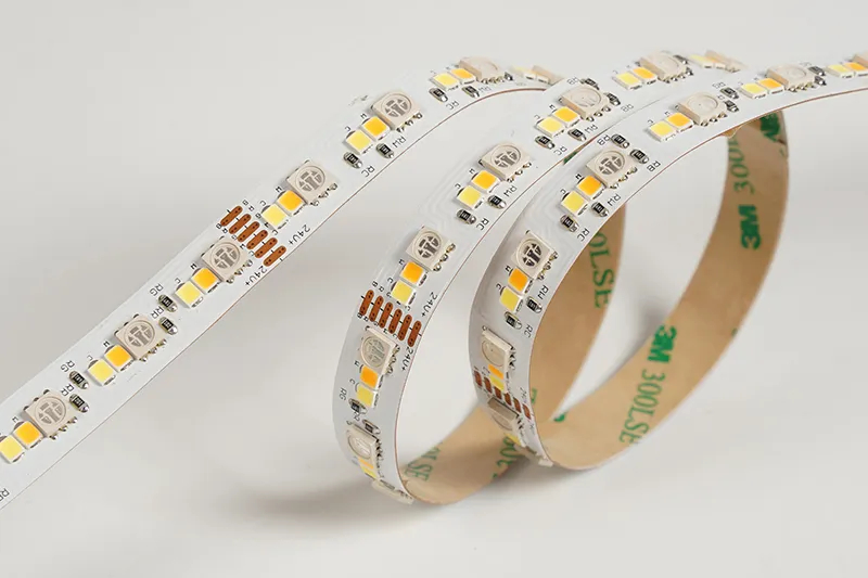 5050+2835 180LEDS/M RGB+W+WW 24 V 12 mm