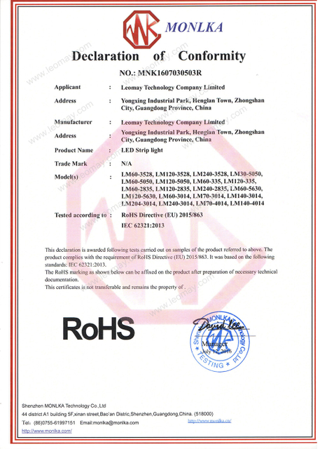 ROHS -Zertifikat