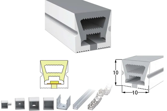 10*10 Silikon-Neonrohr Flex Streifen LWTG1010-3