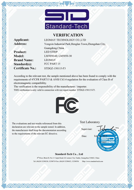 FCC -Zertifikat