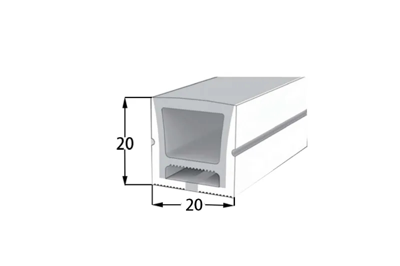 20*20 Silikon-Neonrohr Flex Streifen LWTG2020-3