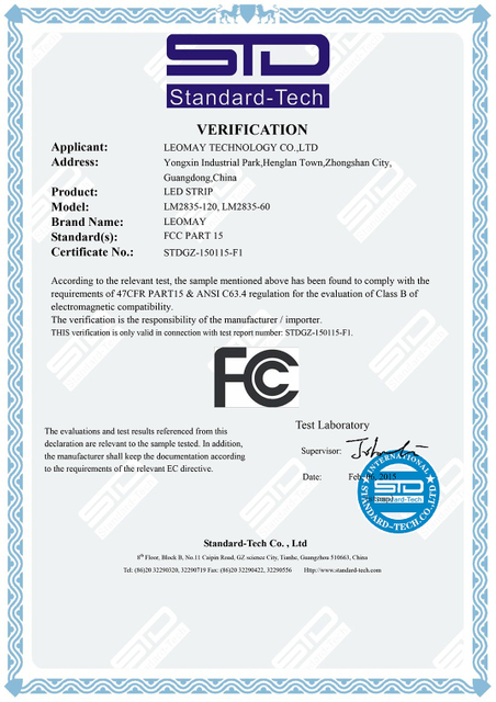 FCC -Zertifikat