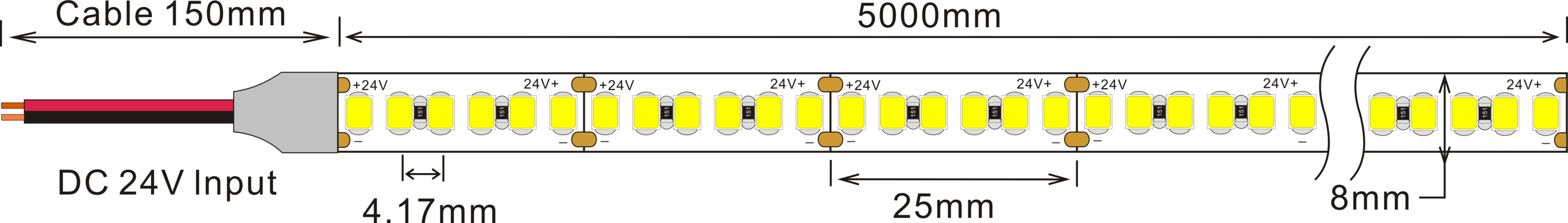 LM2835-WN240-24V-8mm
