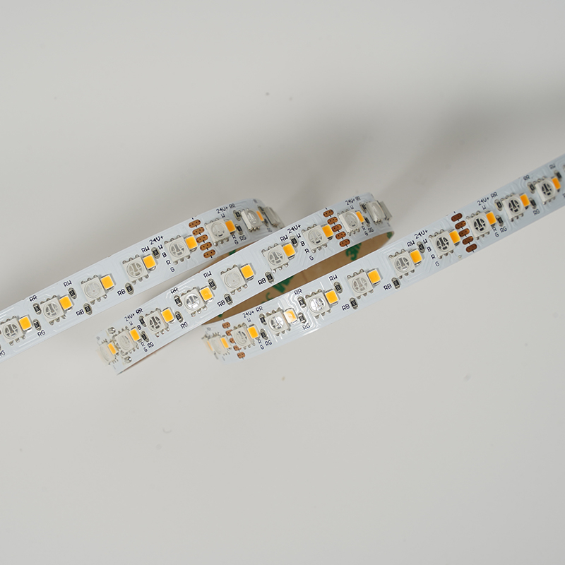 5050+2835 168LEDS/M RGB+W 24 V 12 mm