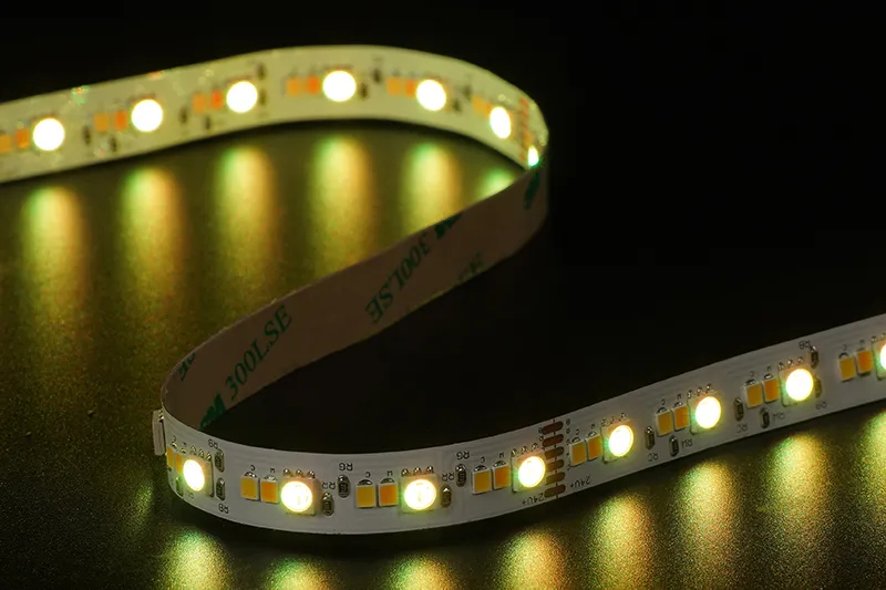 5050+2835 180LEDS/M RGB+W+WW 24 V 12 mm