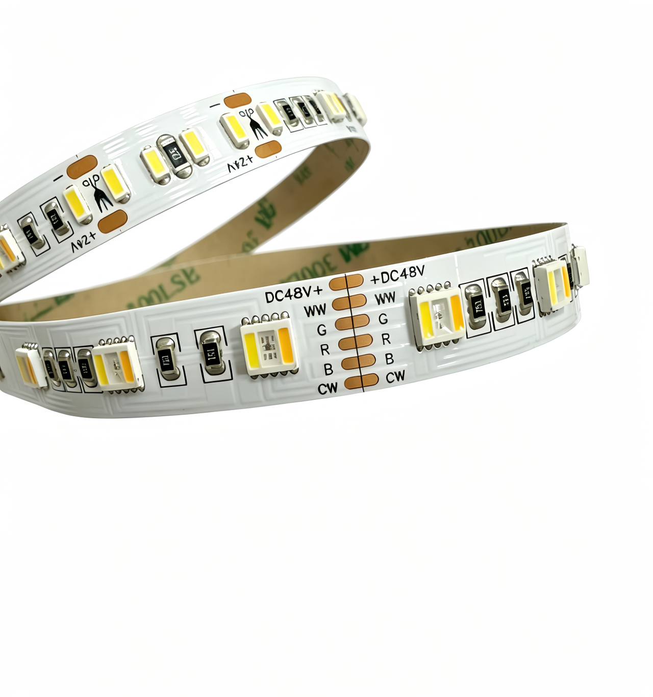 5050 60leds/m RGBCCT 48V 12MM